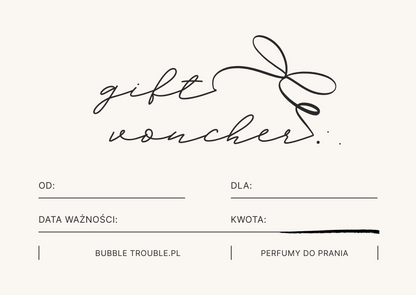 Karta prezentowa BUBBLE TROUBLE